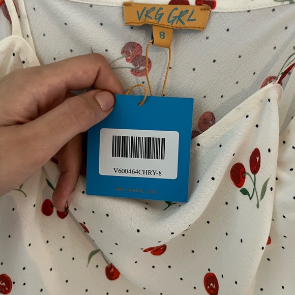 VRG Girl The Good Intentions Bias Cut Maxi Dress in Cherry - Picture 6 of 9